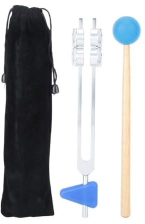Pcivzxam Stimmgabel Set 64Hz Niederfrequenz-Stimmgabel Aus Aluminiumlegierung mit Hammer Diagnostisches Gesundheitspflege-Werkzeug