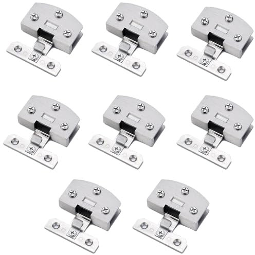 TOOSOAR Charnière de Porte en Verre, 8 Pièces Charniere Porte Verre de 3-7 MM d'Épaisseur (Argent)