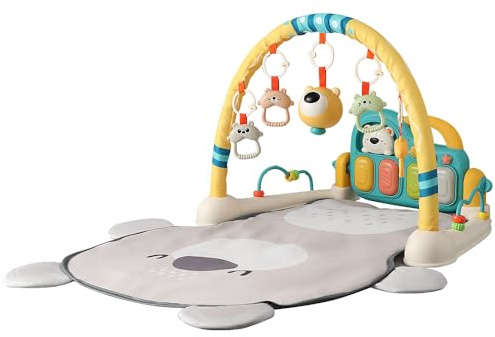 Gimnasio de juegos con piano para bebés, musical y con luces (Bear)