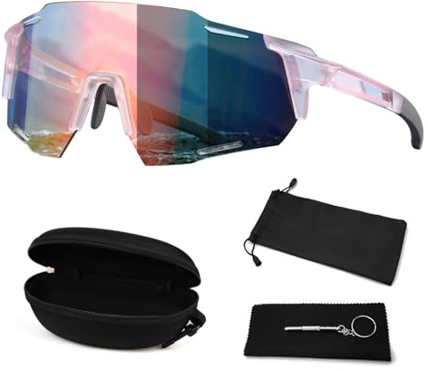 Dawumin Fahrradbrille Selbsttönend für Damen Herren, Sportbrille, Schnelle Brille, Photochrome Radsportbrille Sonnenbrille mit UV400 Schutz für Outdooraktivitäten Wie Radfahren