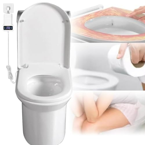 Beheizter Toilettensitz, intelligentes elektrisches digitales Bidet mit einstellbarer Temperatur von 33-38 ℃, einfache Installation, energiesparend, D/U-förmiger Toilettendeckel