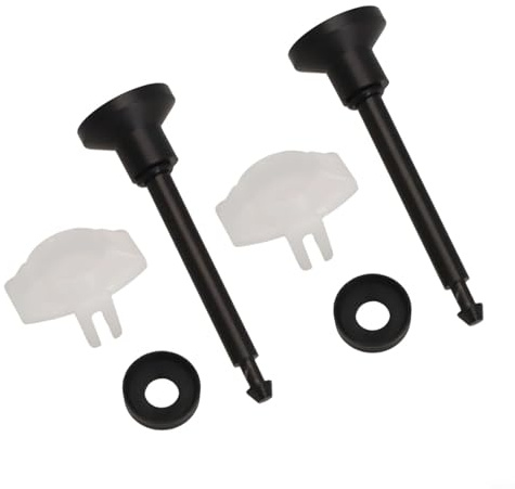 2 Sets Replacement Bathtub Spout Diverters Repair Parts for Leaking Fix Compatible with Various Bathtub Models Includes Metal and Wear Resistant Rubber (Black)
