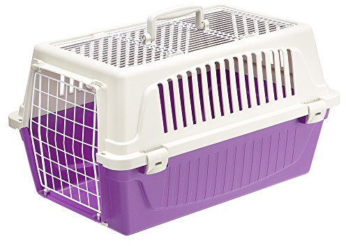 Ferplast Atlas 20 Transportbox für Katzen und Hunde, Oben zu öffnen, violett