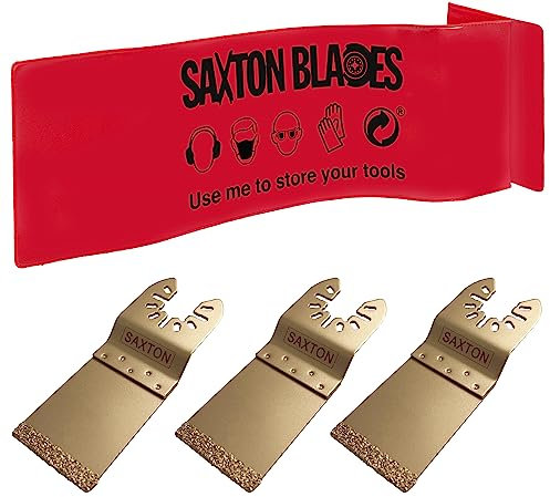 3X Saxton 35mm Carbide End Cut Blades Dewalt Wolf Stanley Worx Oscillating Multitools