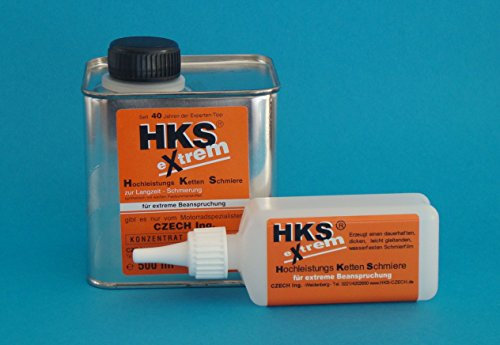 HKS Kettenfett 500ml Dose mit Aufträufler, Synthetisch, 500g, Kettenanwendungen, extreme Druckanwendungen
