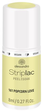 alessandro Striplac UV-Nagellack Popcorn Love – Schonend und langanhaltend – Einfache Entfernung dank Peel-Off-Technologie – Vegan und tierversuchsfrei – 8 ml