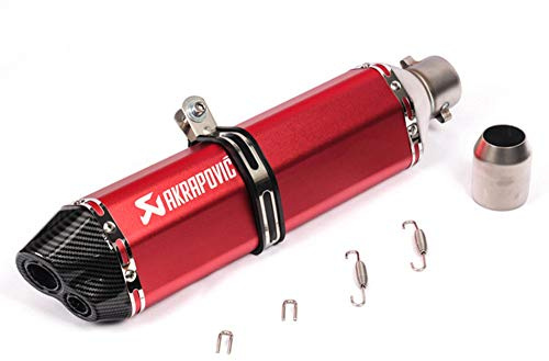 51mm universale tubo marmitta di scarico moto Doppio foro esagonale modifica 2 pollici DB Killer tubo di scappamento moto in acciaio inox parti di modifica tubo di coda,Adatto per scooter dirt bike,C