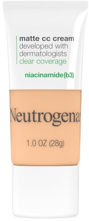Neutrogena Clear Coverage Flawless Matte CC Cream, Porcelain, 1 oz