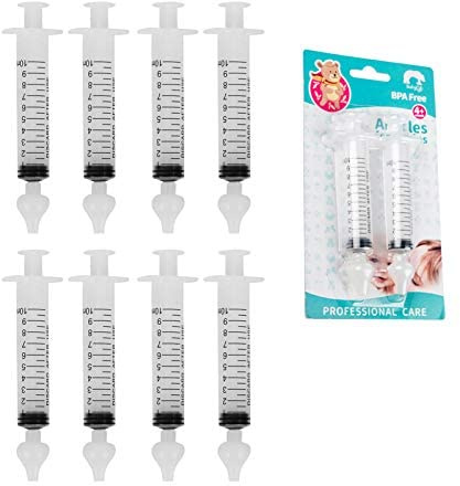 Système de rinçage des sinus, Professionnel pour bébé irrigateur nasal nettoyeur de nez pour nourrisson portable dispositif de rinçage rapide tout soulagement naturel (8 pièces)