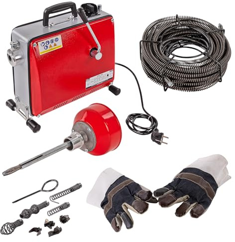 Rohrreinigungsgerät Rohrreinigungsmaschine Rohrreiniger Set 390 W 400U/min