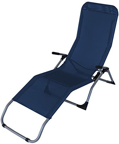 Freital Handels GmbH Gesundheitsliege Kippliege mit Stahlgestell Grau und Textilbespannung Blau Liege