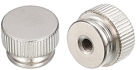 uxcell Knurled Thumb Nuts, 5pcs M3 x D13mm x H9mm Carbon Steel Knurled Nut with Collar High Head Blind Hole Knurled Thumb Nuts for 3D Printer Parts