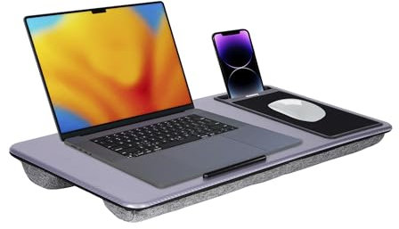 Niceey Laptopkissen, Tragbarer Laptoptisch mit Kissen, Weichem Kissen-Bett-Couch-Tisch für Zuhause und Büro, Leicht, Weiche Handgelenkauflage, Geeignet für Laptops, Tablets, Schwarz