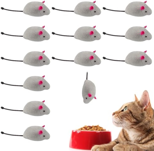 ZXUPOI Katzenspielzeug, Mäuse Spielzeug Mouse Katze Haustier Weich Flauschig für Katzen Kitty 10 Stück