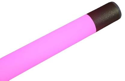 Lichtidee Deluxe Led Leuchtstab softton IP20 63cm pink 10Watt Party Deko Schaufenster farbig bunt mit weißem Anschluß Kabel mit Schalter und goldener Glitzer Folie
