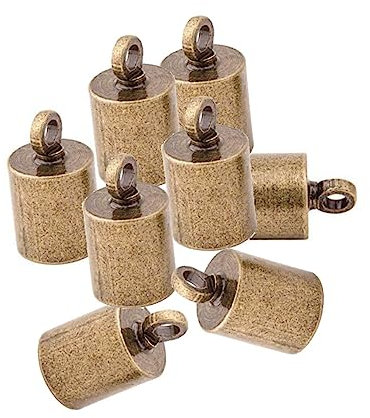EXCEART 4 Mm Runde Schmuckteile Schmuckzubehör 300 Stück Einklebbare Kordel-endkappen Für Die Herstellung Von Halsketten Und Armbändern