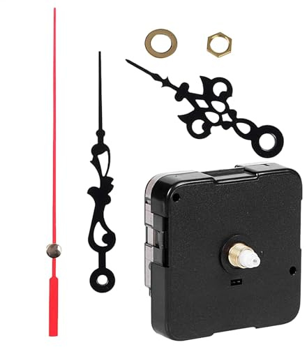 Clock Works Ersatzset – Wanduhr-Mechanismus-Ersatz | Großes Uhr-Reparaturset, Basteluhr-Uhrwerk-Kit, Mechanismus-Ersatz mit Haken, großes Uhrwerk Metalluhr