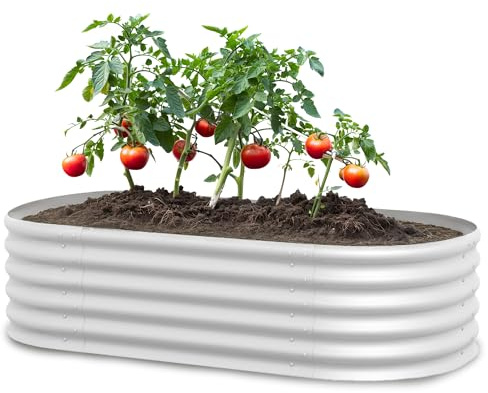Vitavia Hochbeet Terra 401 Basic, Aluminium eloxiert | Wetterfest aus Zincalume® | Ergonomisch & Rückenschonend | Schutz vor Schnecken & Unkraut | Perfekt für Gemüse & Blumen
