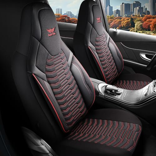 RC Royal Class Sitzbezüge (Pilot) passend für Citroen Jumper in Schwarz Rot 1053P002
