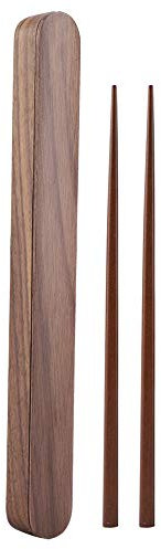 Haofy Palillos de Madera, Portabsticks de Madera Portátiles de Estuches de Almacenamiento
