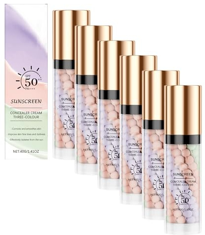 3 in 1 Gesicht Primer Vor Dem Makeup, SPF 50 Sonnenschutzcreme, ein Schritt Farbkorrektor Gesichtsgrundierung, feuchtigkeitsspendende Farbkorrektur Gesichtsserumöl Kontrolle sogar Hautton (240g)