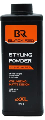 Black Red Volumising Matte Hair Styling Powder XL, 100g | Extra-Large Pack | Instant Volume & Texture | Strong Hold, Natural Matte Finish, Non-Sticky | Root Lift Powder for All Hair Types