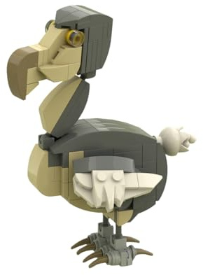Dodo Blocs de construction d'oiseaux, kit de modèle d'animaux éteints pour adultes, mini sculpture de la nature, décoration d'étagère – Cadeau éducatif pour les observateurs d'oiseaux (167 pièces)