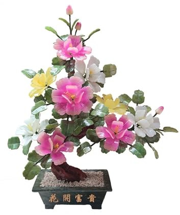 Bonsaï Artificiel Bonsaï Chinois d'intérieur en Pot de Jade for Bureau à Domicile Plantes artificielles