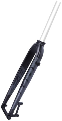 CZYWKDDPP Fourche Rigide pour VTT 26, 27,5 29, Alliage d'aluminium, Tube Droit 1-1/8, Frein à Disque Avant, Blocage Rapide 9 x 100 mm (Gris Mat, 26 Pouces)