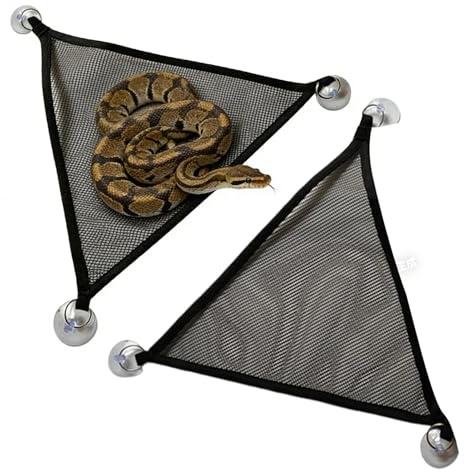 Lizard Hängematte 2er-Pack atmungsaktive Mesh-Terrarien-Spielzeuge | Chinchilla Hängematte für Zuhause, Innen- und Außenbereich, Anolis, Geckos, Schlangen, Chamäleons, Eichhörnchen,