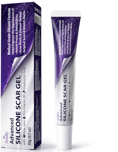 Silicone Scar Removal Cream Gel: Advanced Silicone Formula for Surgery, C Section, Keloid Bumps, Acne Scars & Stretch Marks, 20g