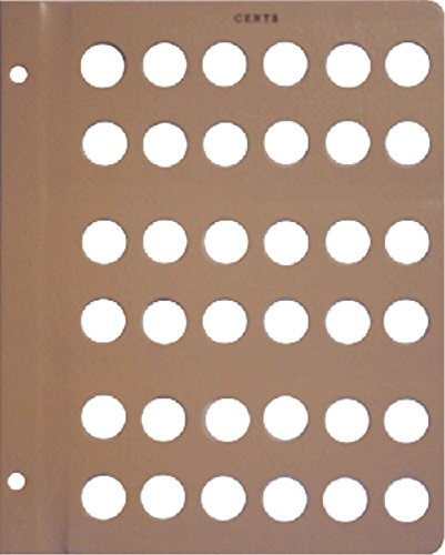 Dansco Blank Coin Storage Album Page for Small Cents