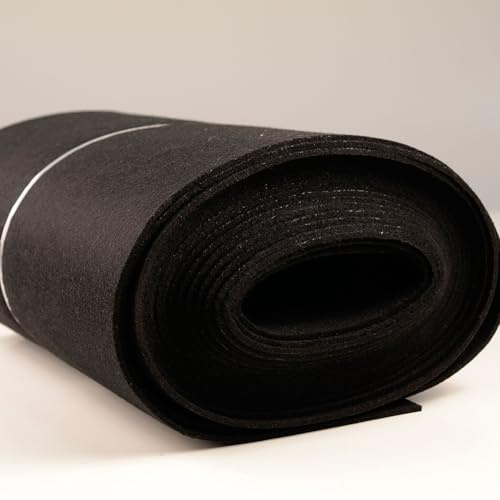 StoffBook SCHWARZ PREMIUM TASCHENFILZ 5MM FILZSTOFF FILZBASTELN STABIL STOFF STOFFE, B526 | Stabil, hochwertig und vielseitig, Stoff für Basteln, Dekoration und Handwerk, Bastelfilz zum Sticken und Filzstoff zum Nähen