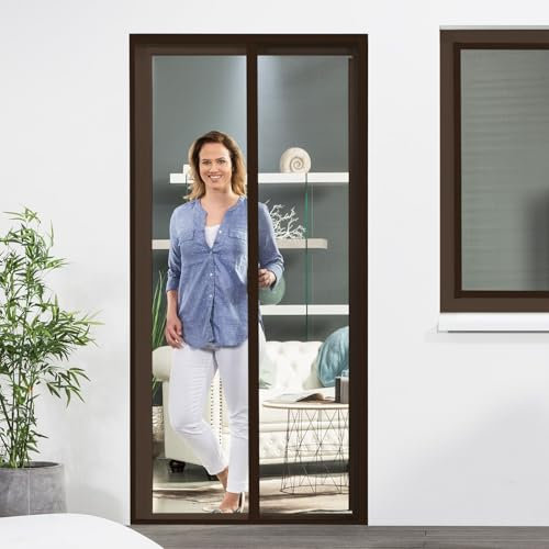 empasa Insektenschutz Fliegengitter Rollo Tür Insektenschutzrollo SMART weiß, braun oder anthrazit 160 x 220 cm