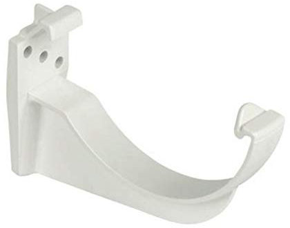 FLOPLAST 112mm Half Round Fascia Gutter Bracket - White - Bag of 5
