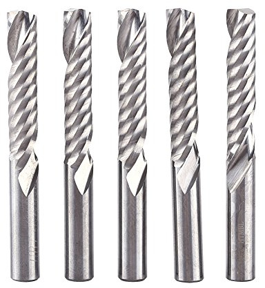 Wolframcarbid-Schaftfräser, Fräser, Einschneider, Spirale, CNC-Fräser, 5 Stück, 6 x 32 mm