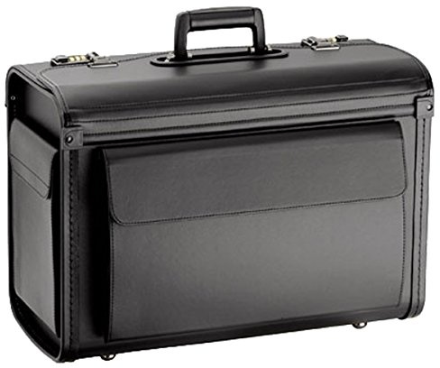 Bowatex Pilotenkoffer Aktenkoffer Koffer 46 cm Schwarz