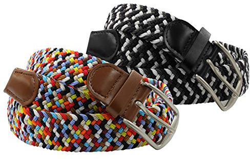 Elastischer Gürtel Unisex, Geflochtener Stretchgürtel für Damen & Herren | Stretchgürtel Dehnbarer Verstellbarer Stoffgürtel ohne Löcher, Flechtgürtel für Jeans & Freizeithosen