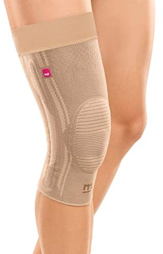 medi Genumedi - Kniebandage mit Haftband | sand | Größe III extraweit | Bandage zur Weichteilkompression| Beidseitig tragbar
