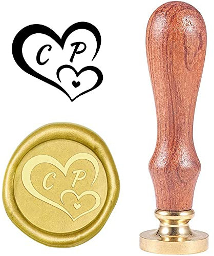 craspire Wachssiegelstempel Personalisiertes Logo-Design Benutzerdefinierter Siegelwachsstempel Vintage Retro Messing Kupfer-Siegelstempel Mit Holzgriff (12)