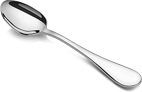 Maestro Craft Soup Spoons Pack of 12 - Stainless Steel Dinner Spoons - Table Spoons - Sivlerware Mirror Polishing Kitchen Cutlery Set Tableware Dishwasher Safe 7.5 in