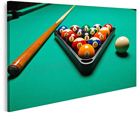 Bild auf Leinwand Billard Kugeln auf Einem Billardtisch Wandbild Poster Kunstdruck Bilder