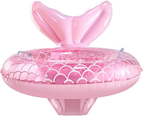 KISSHAKE Baby Pool Float, Mermaid Baby Swimming Float, Toddler Swim Trainer, Inflatable Pool Floats for Toddlers, Water Toys, Infant Swim Floats, Toddler Floaties, Kids Beach Toys Summer Essentials