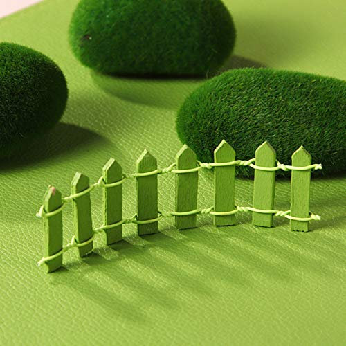 2 Stück Mini-dekorative Gartenkanten, kleiner Holzzaun, Gartenzaun für Weihnachtsbaum, festliche Hochzeit, Feengarten, Ornament, Zaun, Puppenhaus-Barriere