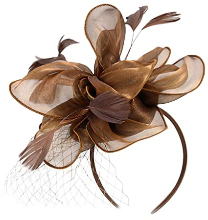 FRCOLOR Fascinator Hat Women Flower Tea Party Wedding Banquet Hair Ties Hair Clips Fascinators for Women