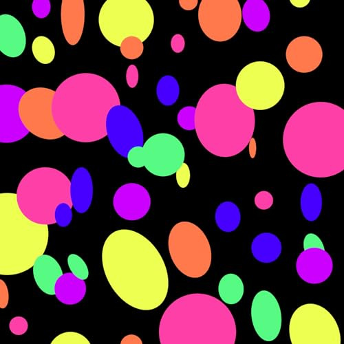 32,9 m UV-Papier-Luftschlangen, rund, gepunktet, Neon-Papier, leuchtet im Dunkeln, Partyzubehör und Dekorationen für Hochzeits- und Geburtstagsfeiern
