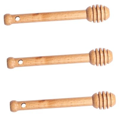 BESTonZON 3stücke Holz-honigrührstäbchen Lebensmittelgerechte Holzstäbchen Für Honig Marmelade Sirup Rühren Langer Griff Praktisch Und Wiederverwendbar Für Haushalt Und Getränke