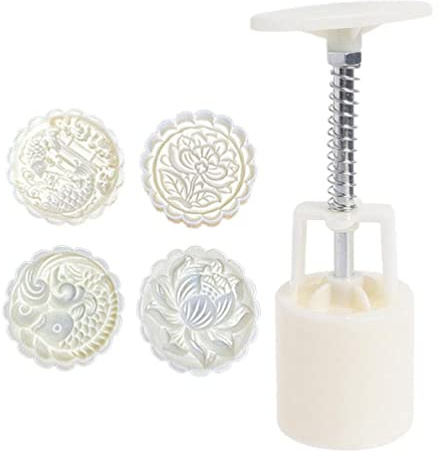 Stampo in plastica Mooncake e carpa a forma di torta lunare stampo festival fai da te pressa a mano Mooncake Cutters pasticceria strumento di decorazione Mooncake Cutters