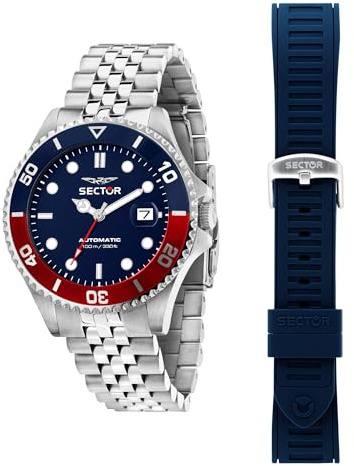 Sector No Limits Herrenuhr, Automatik, Analog, Stahlarmband, Kollektion 230, Special Pack mit Armband R3223161018