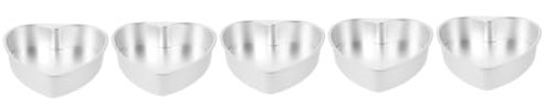 Garneck 5 Stücke Herz Form Kuchen Pan Multi-funktion Metall Backen Zinn Für Kuchen Formen Backen Liefert
